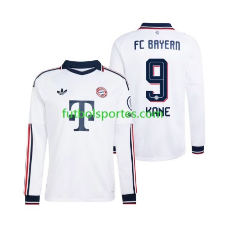 Camiseta Bayern de Múnich Harry Kane 9 Segunda Equipación 2026/2027 Manga Larga